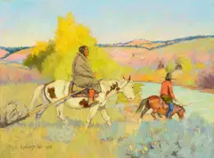 Elling William Gollings, Camp on the Tongue River, 1912, oil on canvas