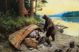 Philip Russell Goodwin, The Law of the Wilderness, oil on canvas