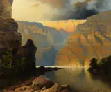 A. D. Greer, Majestic Canyon, 1985, oil on canvas