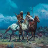 Martin Grelle, Moonlight Warriors, 2008, oil on canvas