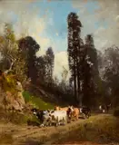 Thomas Hill, Heading Home, oil on canvas