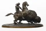 Samuel James Kitson, Buffalo Hunt, 1887, bronze