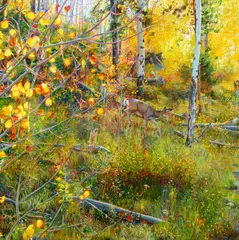 Dan Knepper, Aspen Embers, 2023, oil on canvas