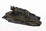 Bob Kuhn, Cougar on Rock, 1999, bronze