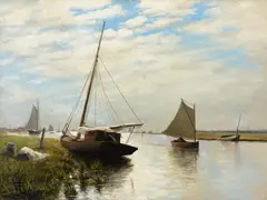 Sydney Laurence, Late Afternoon Sail, oil on canvas