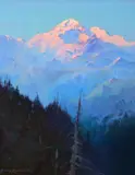 Sydney Laurence, The Last Gleam, Mt. McKinley, oil on canvas