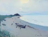 Sydney Laurence, Alaskan Coast, oil on canvas laid on board