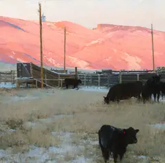 T. Allen Lawson, Morning at the Loading Chute, 2018, oil on board
