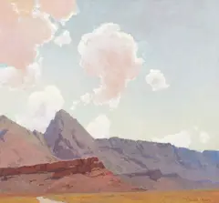 T. Allen Lawson, Summer Along the Vermillion Cliffs, 2010, oil on canvas laid on board