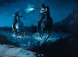 Mark Maggiori, Night Chase, 2014, oil on canvas
