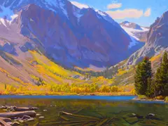 Charles Muench, Autumn Orchestration, Parker Lake, 2021, oil on canvas