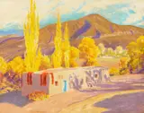Sheldon Parsons, Adobe and Chili, oil on board