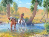 Clark Kelley Price, Hot Day on Cottonwood Creek, 1999, oil on canvas