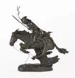 The Cheyenne by Frederic Remington, bronze, sold Jul 2023