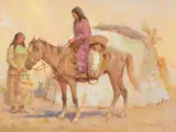 Kenneth Riley, The Cradleboard, oil on board