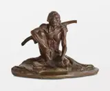 Indian Family [Male] by Charles Marion Russell, bronze, sold Jul 2023