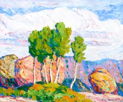 Garden of the Gods, Manitou, Colorado by Birger Sandzén, 1923, oil on canvas, sold Jul 2023