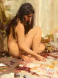 Richard Schmid, Nude, 1971, oil on canvas