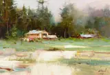 Richard Schmid, Alaskan Summer Rain, 1993, oil on canvas