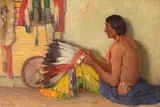 Joseph Henry Sharp, Chief White Paint Mountain, oil on canvas