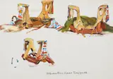 Joseph Henry Sharp, Squaw Elk Horn Saddles, oil on canvas