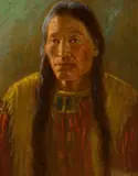 Joseph Henry Sharp, White Weasel, oil on board