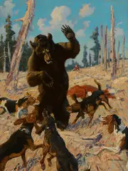 Paul Strayer, Caught in the Open, oil on canvas