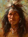 Howard Terpning, Blood Man, 1987, oil on canvas