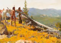 Howard Terpning, Time Stood Still, 1990, oil on canvas