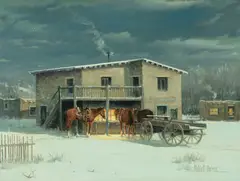 Melvin Warren, Adobe Inn, oil on canvas