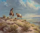 Olaf Wieghorst, The Drifter, 1976, oil on canvas