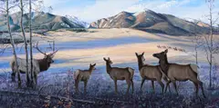 Larry Zabel, Visions of Wapiti, oil on canvas