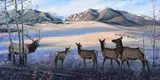 Larry Zabel, Visions of Wapiti, oil on canvas