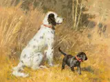 Robert Kennedy Abbett, Bo and Duke, 1982, oil on board