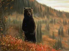 John Banovich, Standing Bear, 1987, oil on board