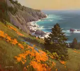 Cindy Baron, Coastal Treasures, 2022, oil on canvas laid on board