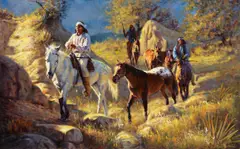 Phil Beck, Captured Ponies, oil on canvas