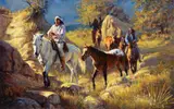 Phil Beck, Captured Ponies, oil on canvas