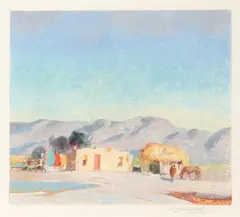 Oscar E. Berninghaus, Pueblo, monotype