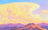 Emil Bisttram, Heavens Boundless Space, oil on board