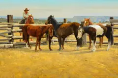 Dan Bodelson, Halter Breaking, 1981, oil on canvas