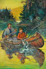 Benton H. Clark, Fishing, oil on canvas