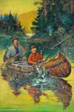Benton H. Clark, Fishing, oil on canvas