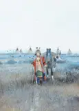 Michael Coleman, After the Hunt, gouache on paper