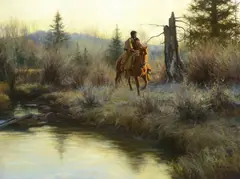 Spring Morning by Robert Duncan, 1987, oil on canvas, sold Jul 2022