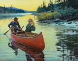 Philip Russell Goodwin, Between the Devil and the Deep Blue Sea, oil on canvas