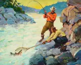Frank B. Hoffman, The Critical Moment, oil on canvas laid on board