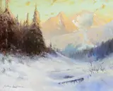 Sydney Laurence, Alaska Trail, oil on canvas