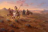 Ted Long, Bluewater Parley – Battle of Ash Hollow 1855, oil on canvas