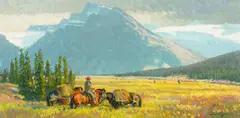 Robert Lougheed, In the Valley of the Bow, 1980, oil on board